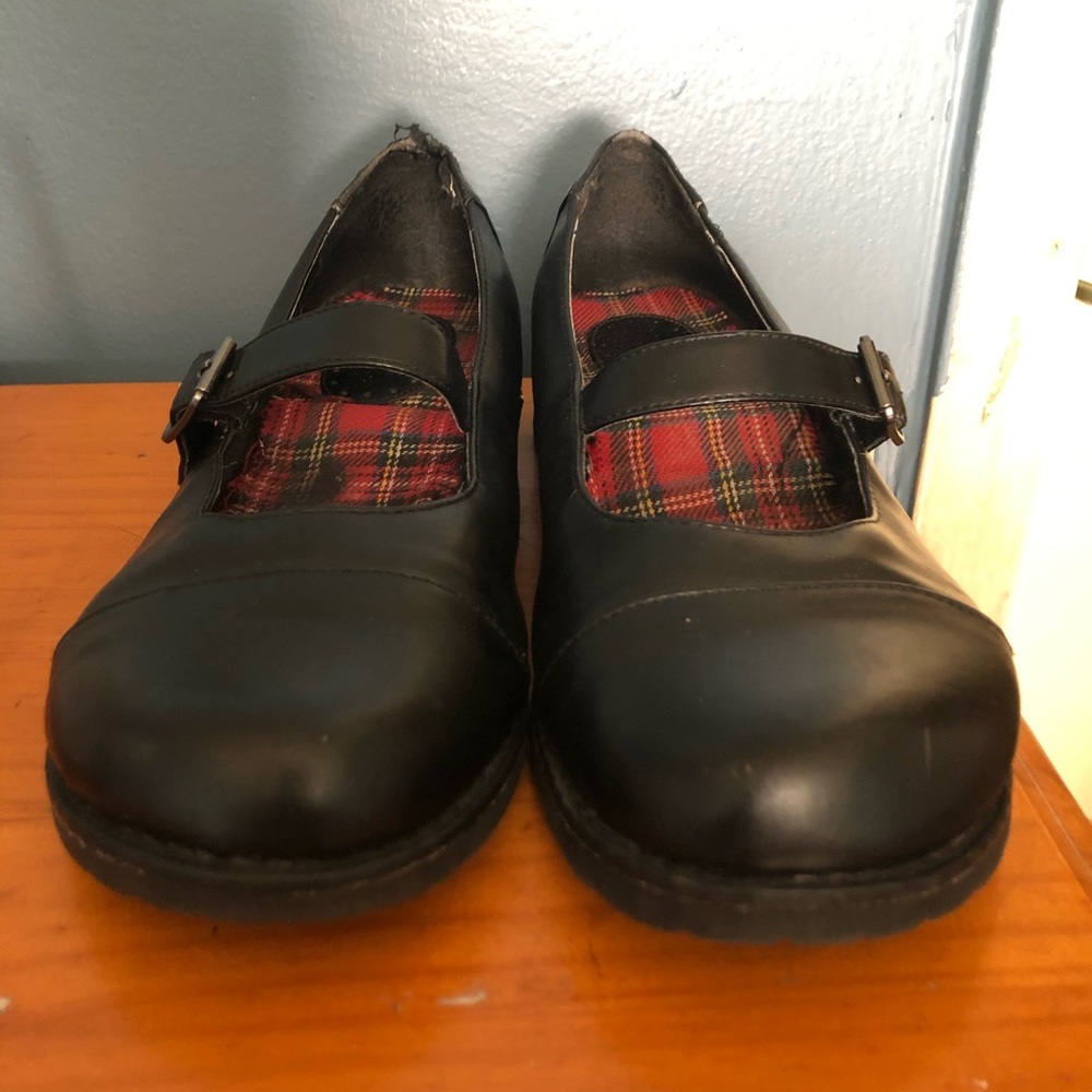 Black/Plaid Mary Janes